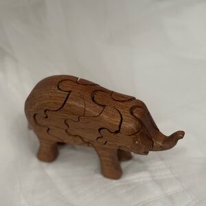 Handcrafted Wooden Elephant Puzzle